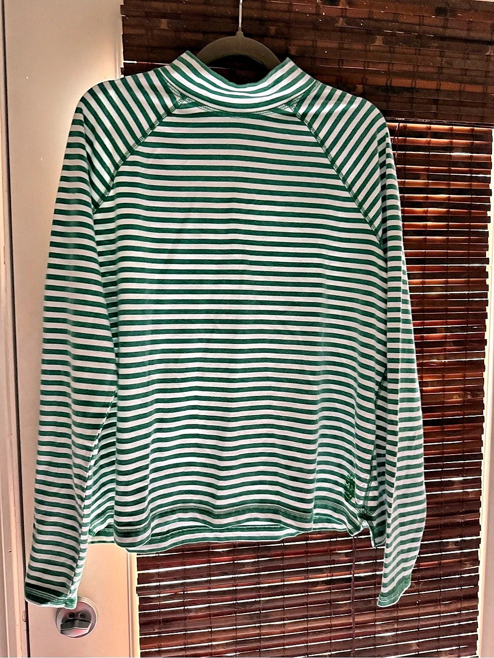 Free People Restoration Yarn Dye Stripe Layer Cotton Long Sleeve Size xs, euc